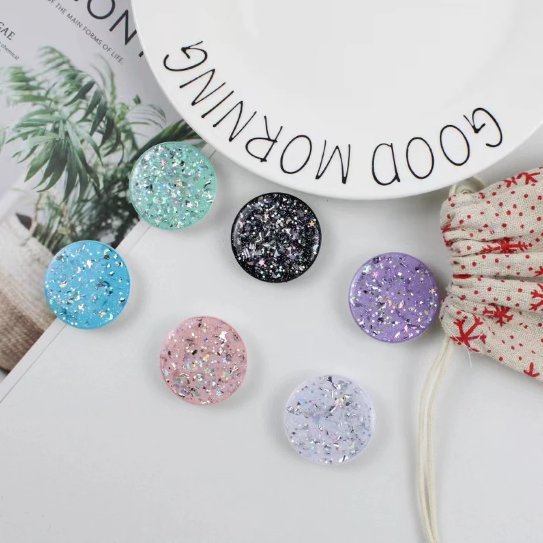 Round Glitter Phone Holder Ring Holder Universal Mobile Phone Finger Grip Holder Is Suitable for All Mobile Phone Holders