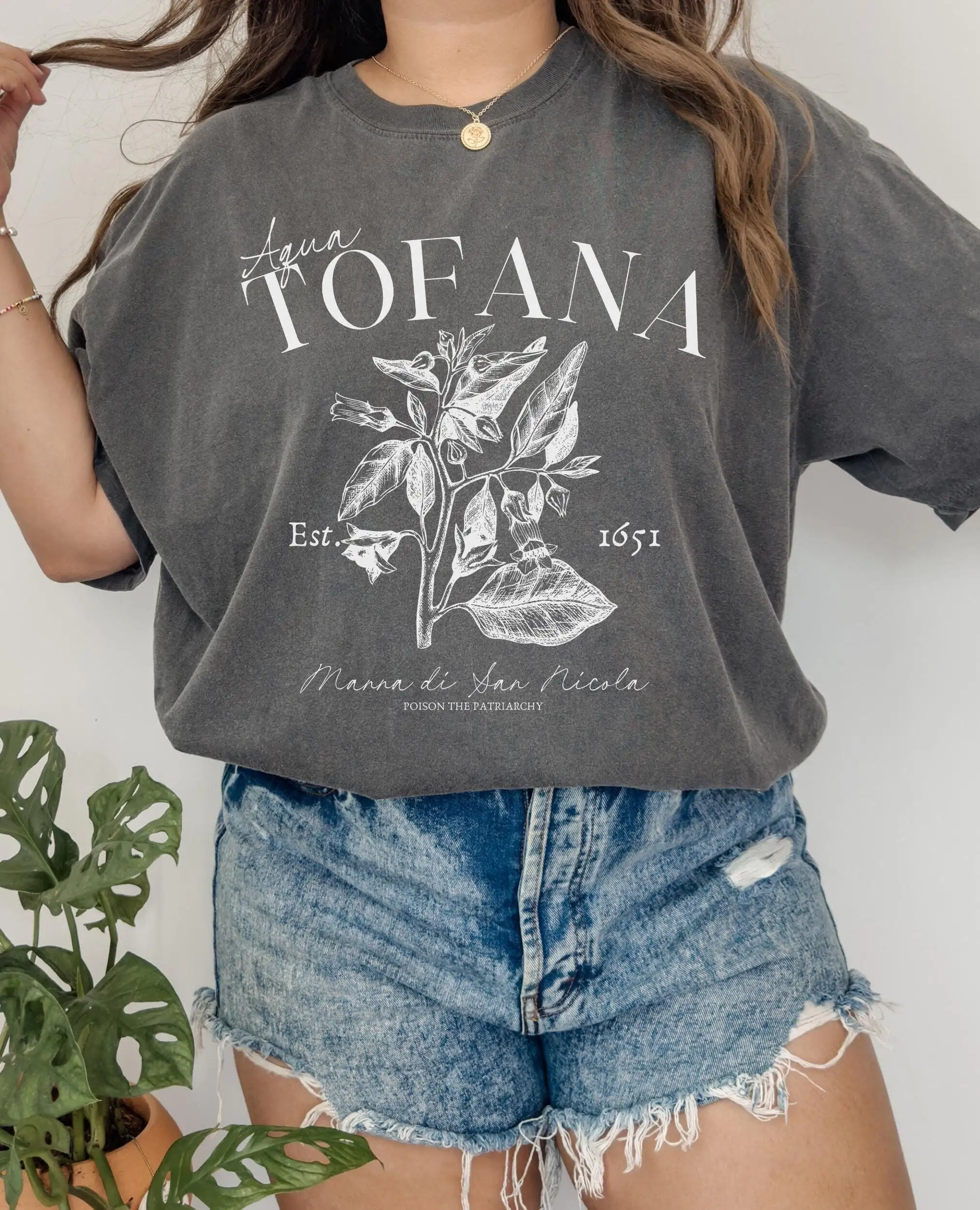 Aqua Tofana Tee Shirt Poi*son Patriarchy Girls Will Be Girls T-Shirt  Giulia Feminist Icon Equal Rights Belladonna Garden T