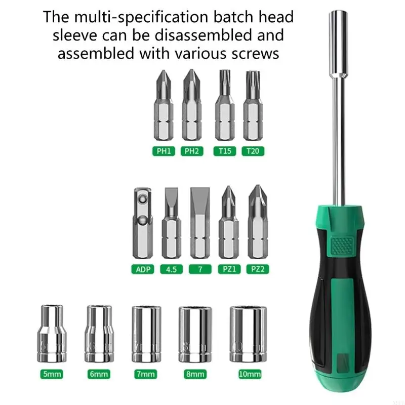 

X9FA 15 in 1 Screwdriver Set Household Ratchet Screwdriver Set Multiple Bit