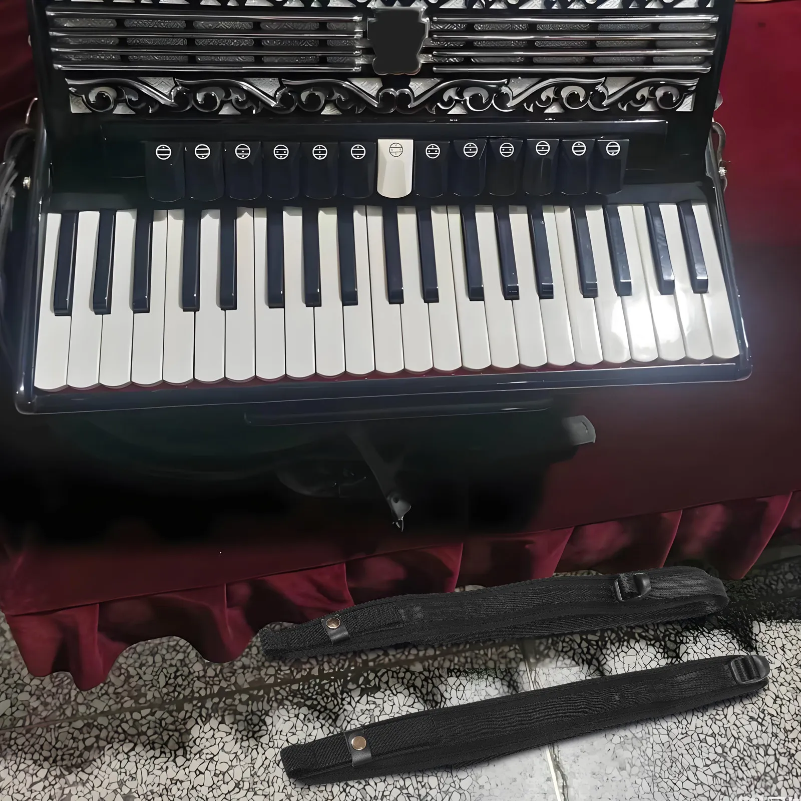 

1 пара универсальных нейлоновых регулируемых ремней-аккордеонов для бас-гитары, удобные плечевые ремни для музыкантов и повседневного использования