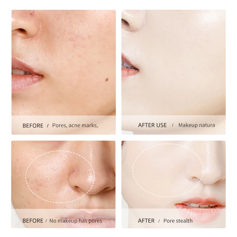 Pudaier Concealer Foundation, Oil Control Natural Matte Cream Puff Powder, Lightweight Breathable Flawless Face Makeup