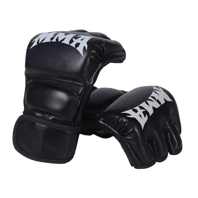 2024 Erwachsene Profi-Boxhandschuhe Kampf Sandsack Training Boxhandschuhe Sanda Muay Thai MMA Kickboxen Halbfingerhandschuh