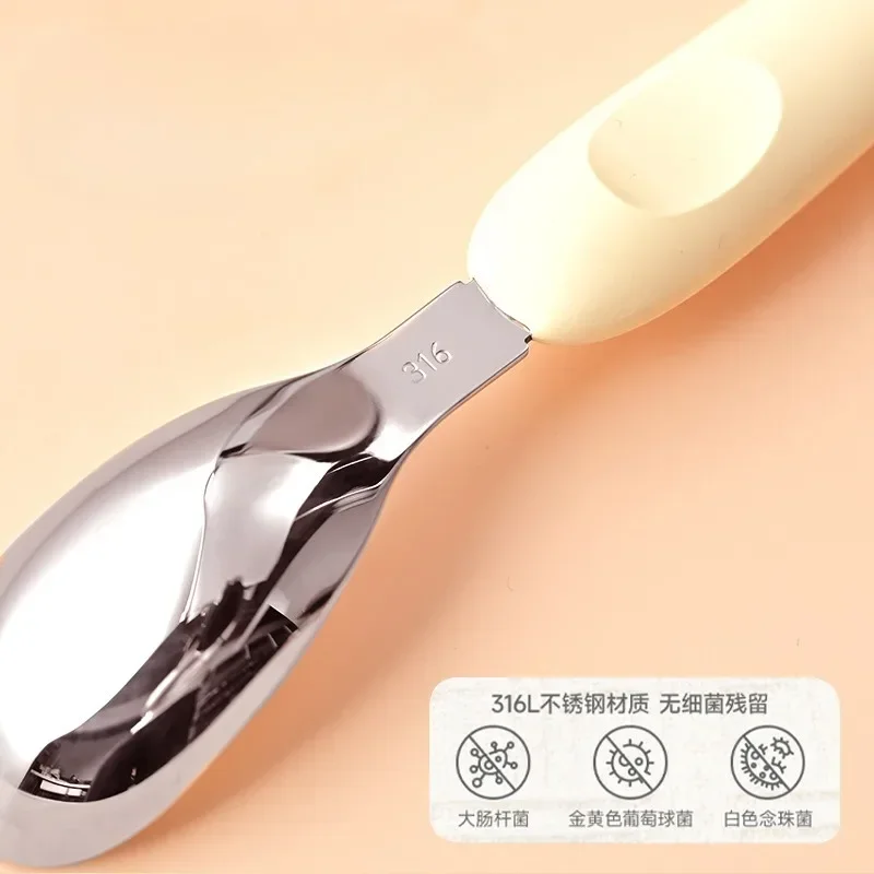 Cartoon Children\'s Tableware Spoon Stainless Steel Children\'s Meals Dessert Fruit Spoon Children Complementary Food Accessories