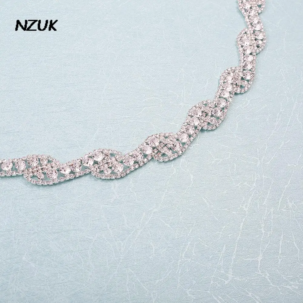 Nzuk strass cinto de casamento luxo cintos de noiva faixa com fita para as mulheres vestido de noite noiva jóias