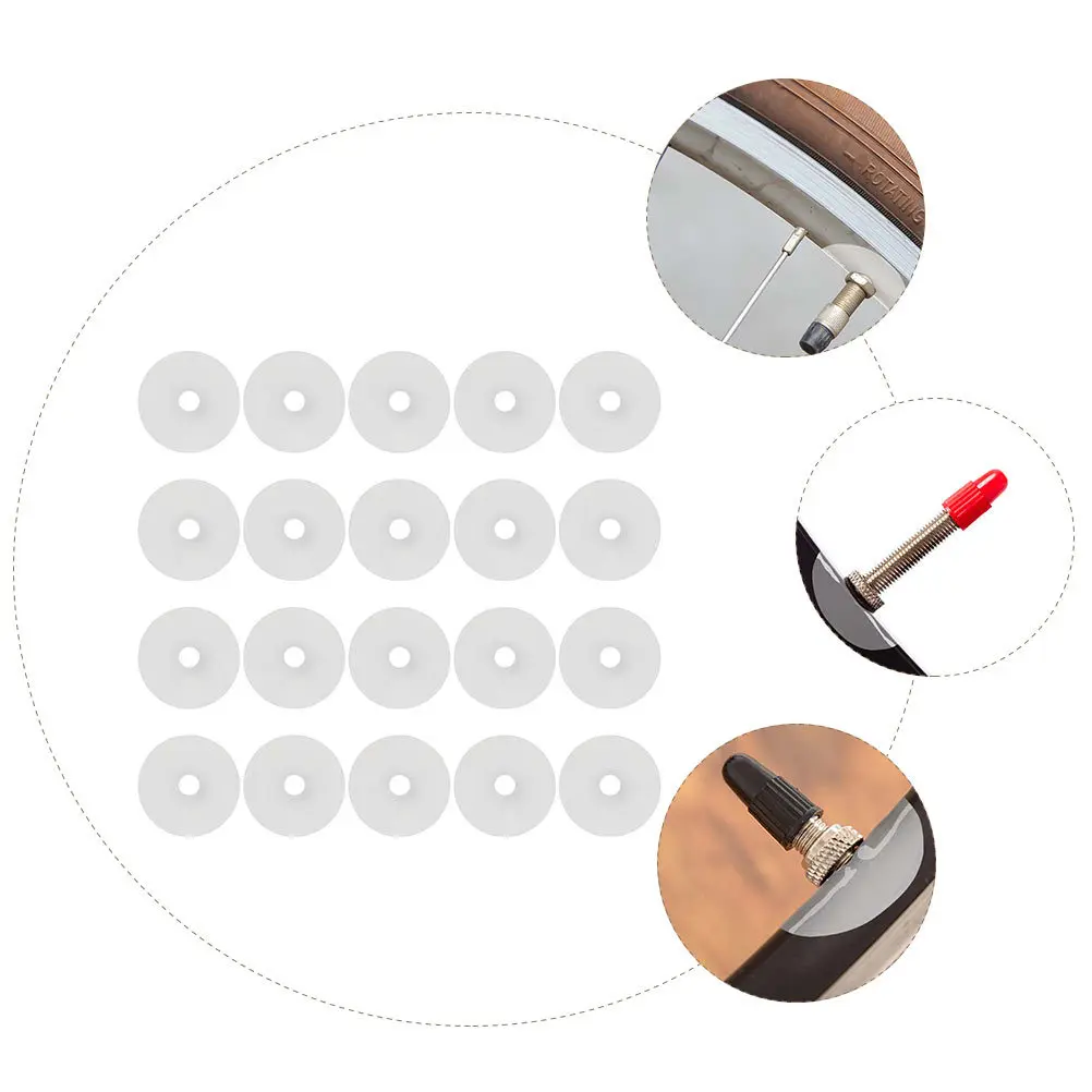 

30Pcs Bike Air Nozzle Stickers High-Grade Plastic Tire Gasket Mountain Bike Accessories Tube Tire Air Nozzle Pad Fixing Sticker