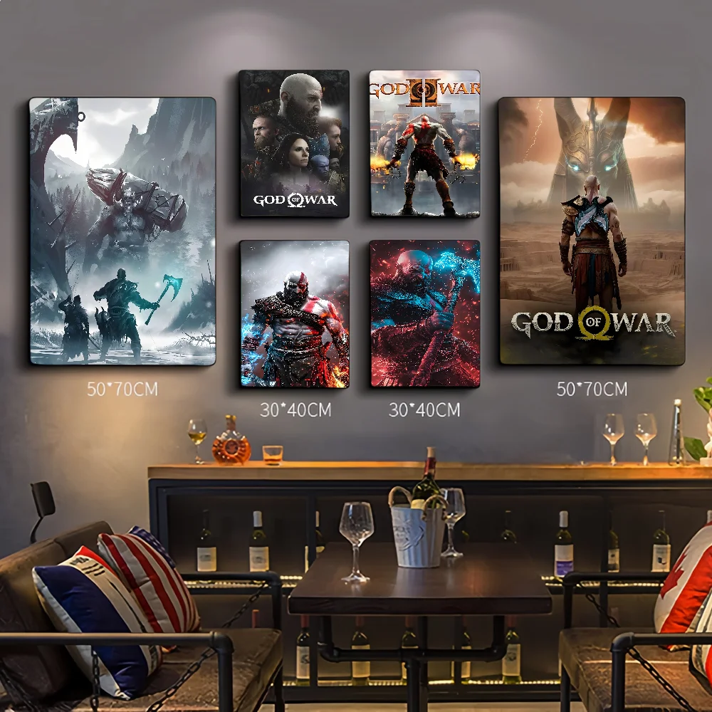 

God Of War Ragnarok Self-adhesive Art Poster HD Quality Wall Art Retro Posters For Home Home Decor