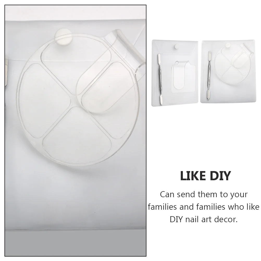 2 مجموعة ماكياج مسمار الفن اللون خلط لوحة مجموعة الاكريليك منحني ثقب الاصبع دائم Diy بها بنفسك مانيكير متعددة الأغراض مسمار الفن اللون
