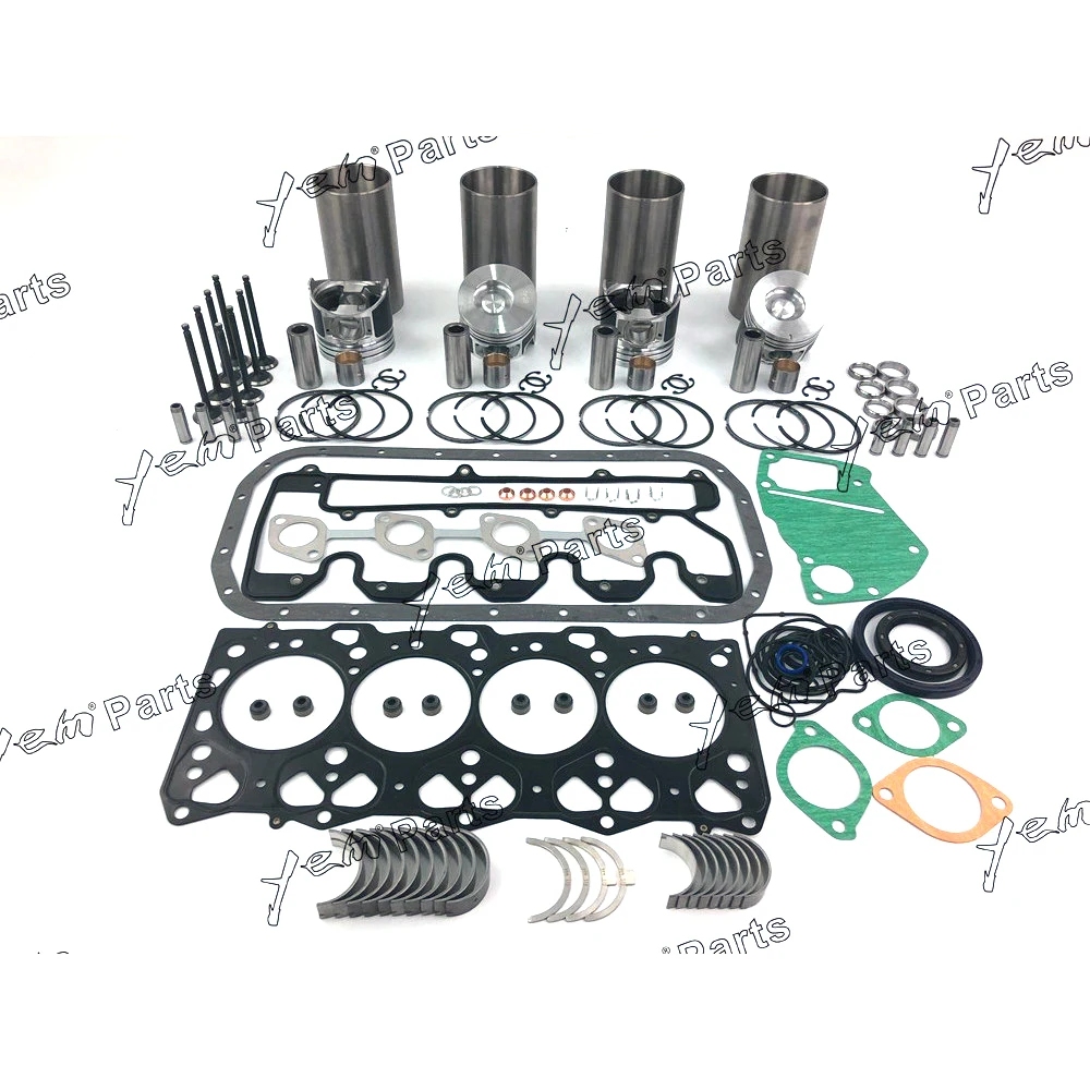 

For Isuzu engine 4LE2 Rebuild kit piston direct injection type piston ring cylinder liner gasket set valve guide seat