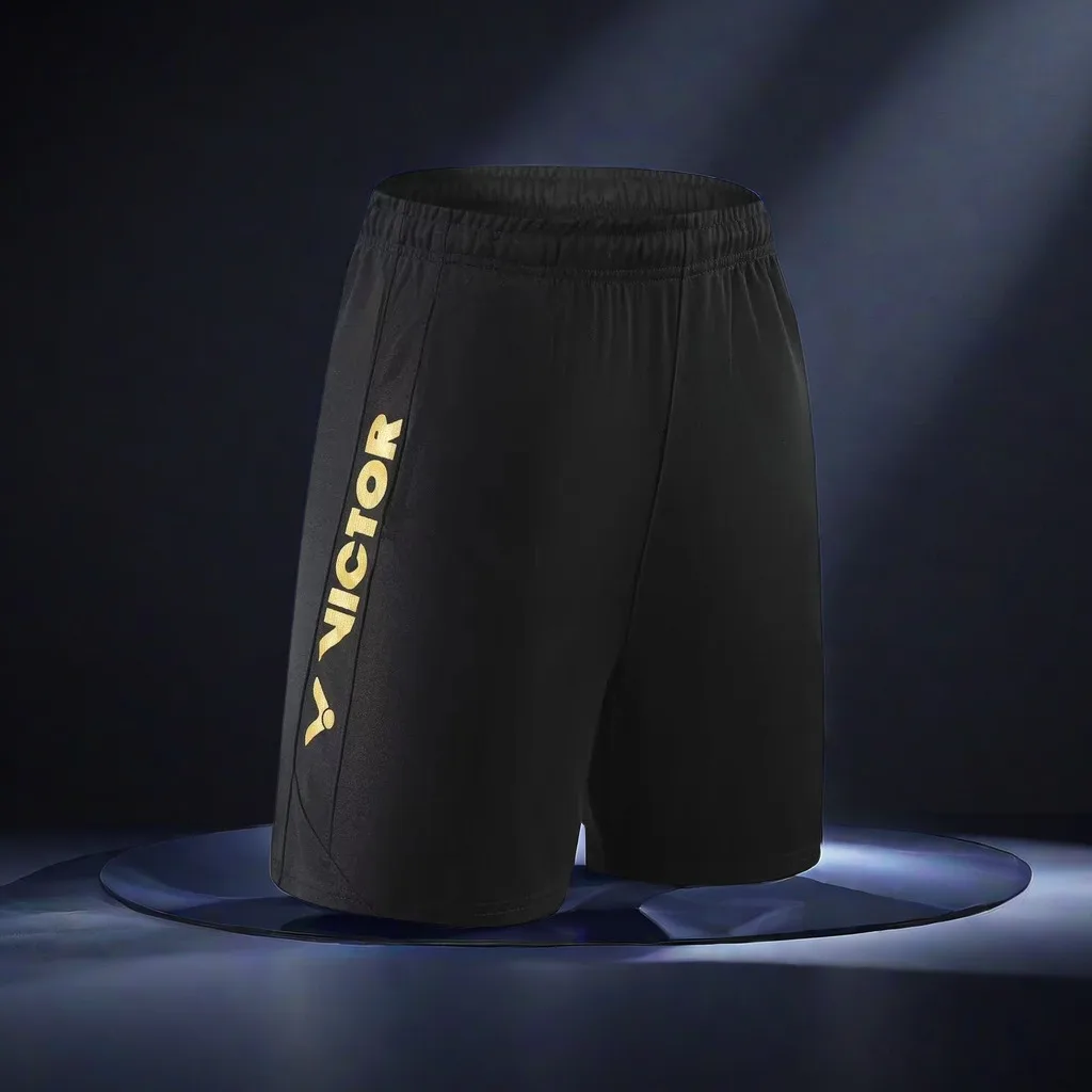 Shorts de secagem rápida personalizados para homens e mulheres, absorção de suor respirável, logotipo personalizável, versão competição badminton