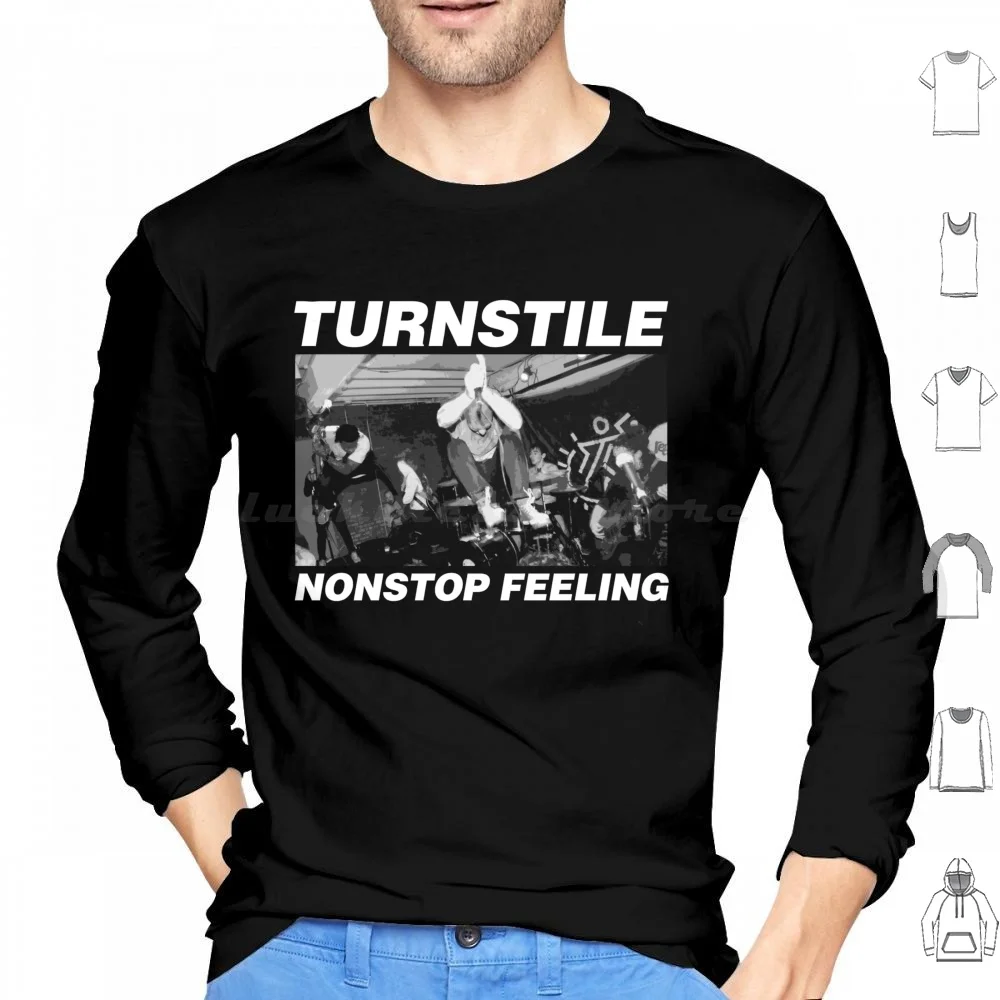 Turnstile Jump Hoodies Long Sleeve Turnstile Nonstop Feeling Hxc Hardcore Punk Knocked Loose Glow On