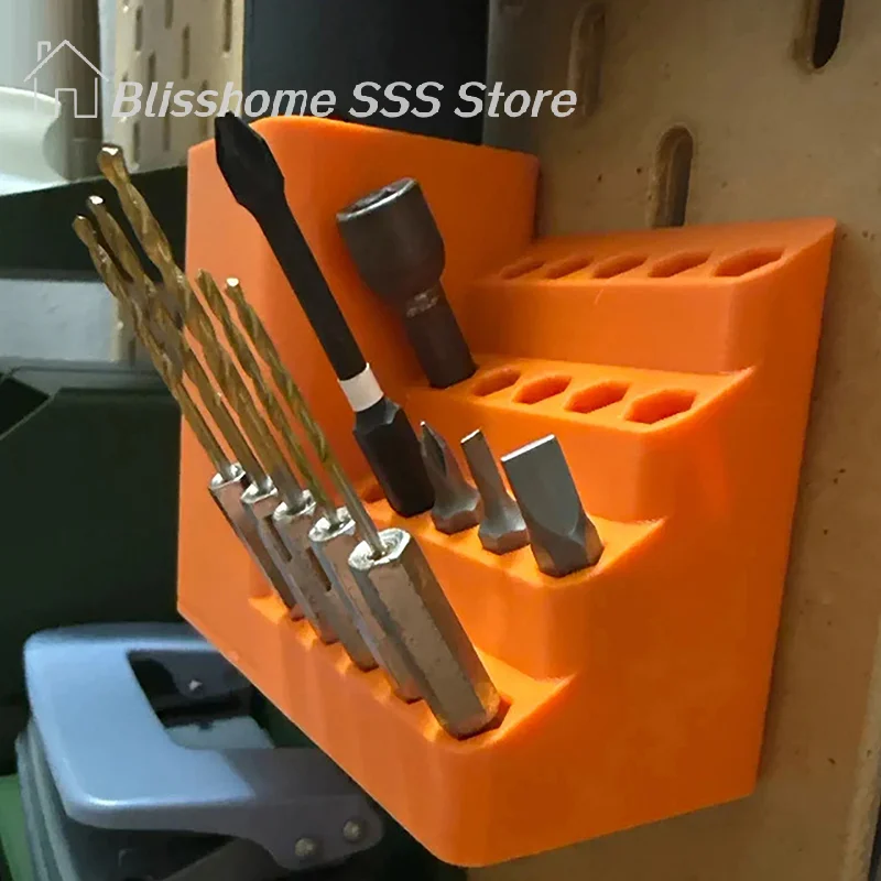 【S】Durable Long High Professional Drill Holder 20/50 Holes Organiser Screwdriver Head Storage Toolbox Board Stand Shank