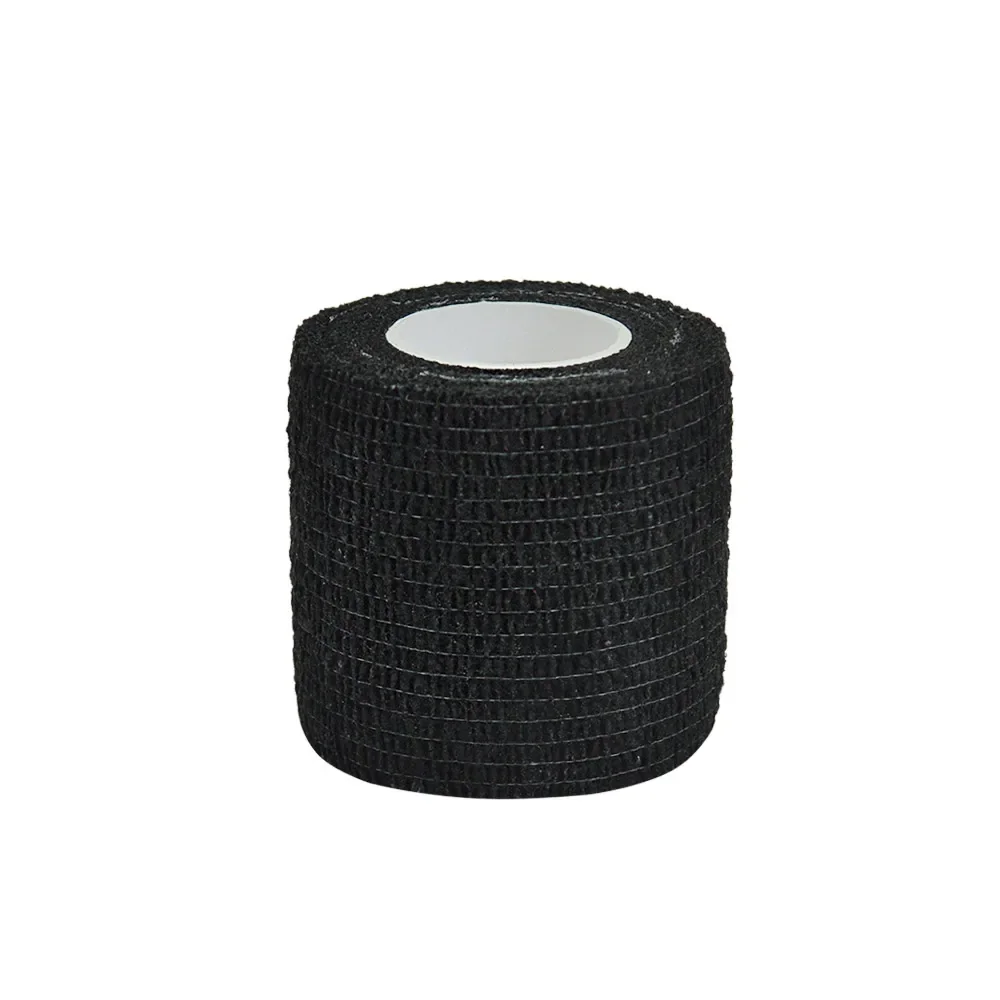 1/6 Stück 4,8 m schwarzes, selbstklebendes, elastisches Erste-Hilfe-Bandage-Sporttape für Handgelenk- und Knöchelverstauchungen, Schwellungen, Kinesiologie – Detail 2