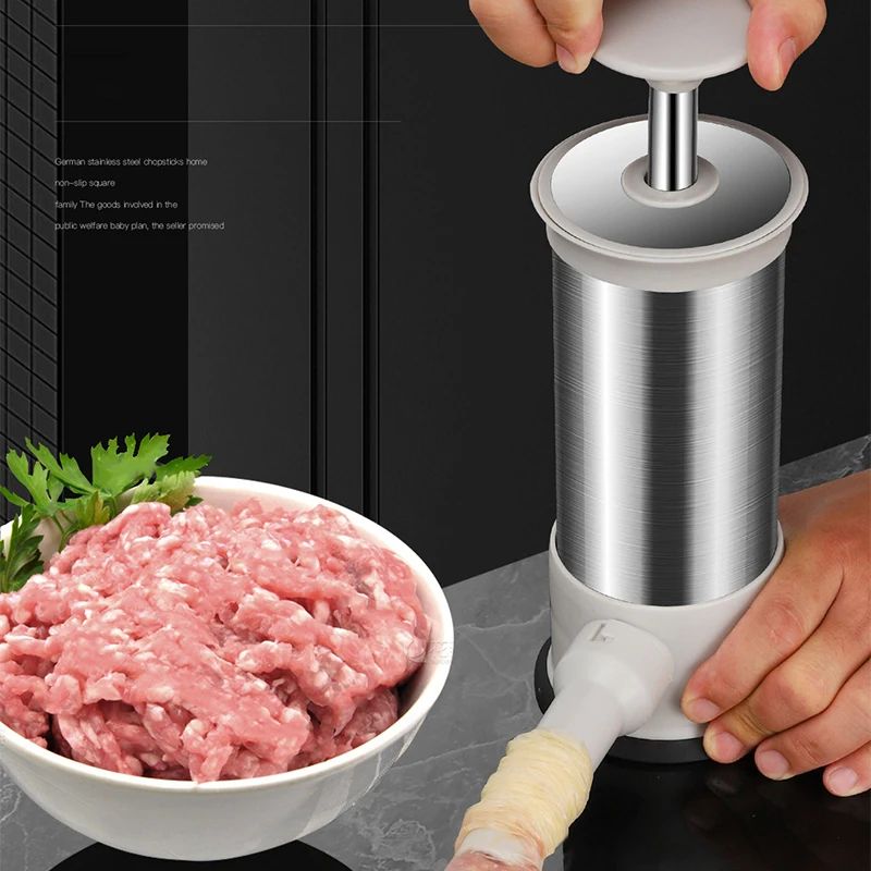 

Manual Sausage Filling Machine Meat Stuffer Filler Salami Make Sausage Machine Homemade Sausage Tools Kitchen Supplies