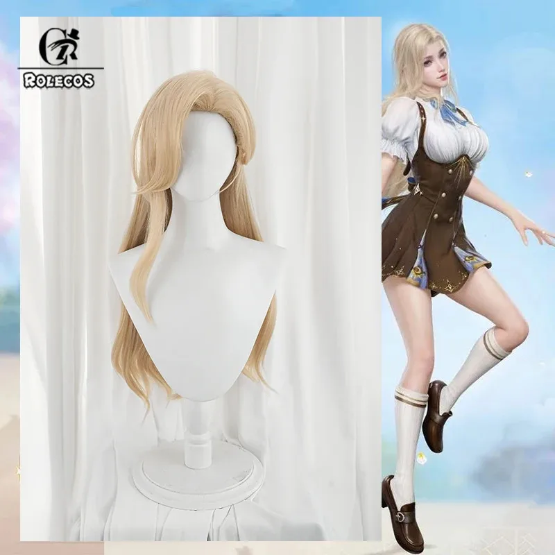 

ROLECOS 2025 Spring Prelude Cyra Lolita Wig 70cm Long Straight Blonde Harajuku Women Wigs Heat Resistant Synthetic Hair