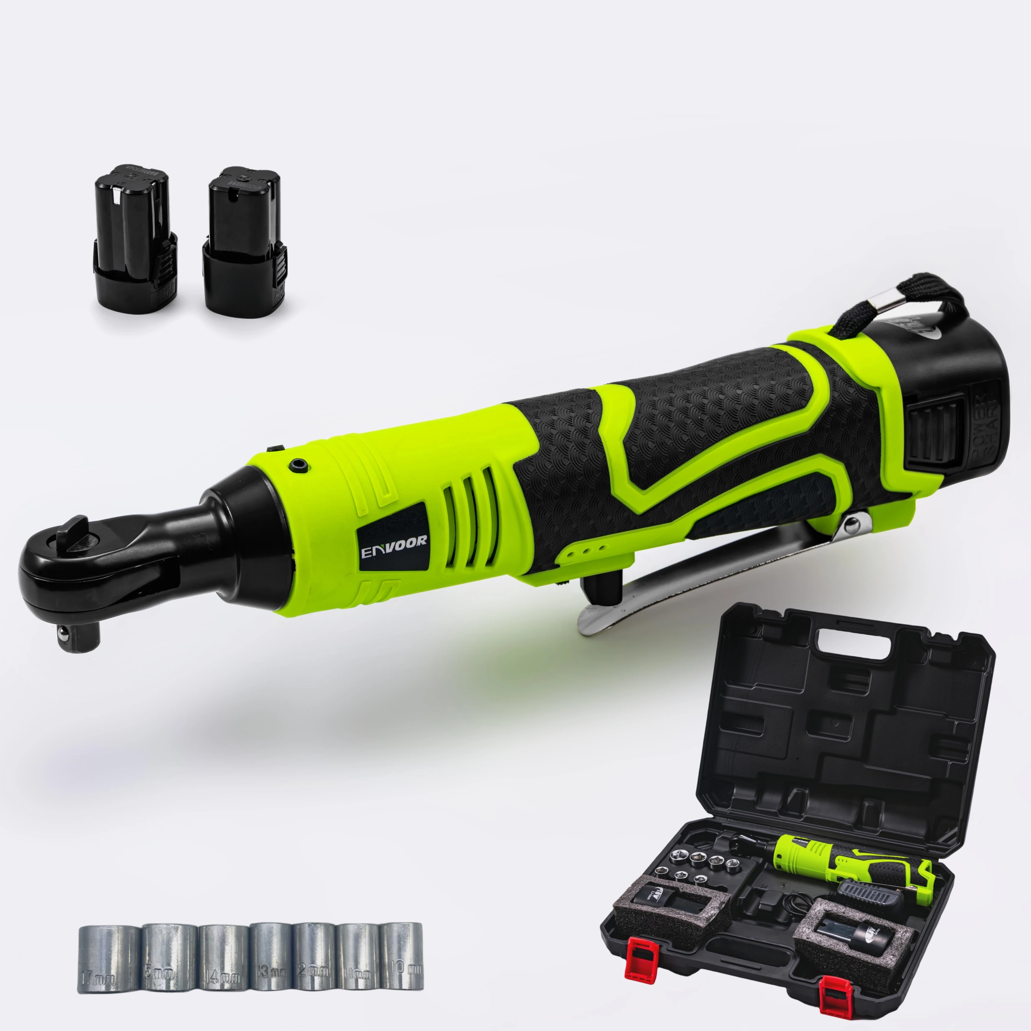 18V Industrial Grade Rechargeable Electric Brush Motor Ratchet Wrench with 280N.m Max Torque
