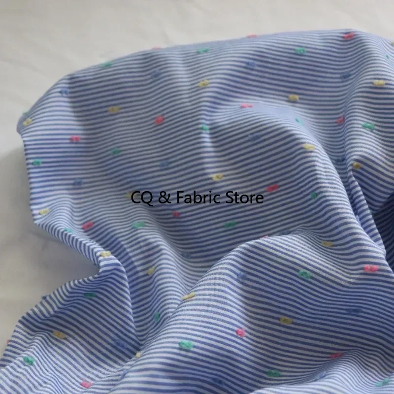 

Fashionable Stripe Fabric With Korean Style - Perfect For Clothing Dress And Shirt DIY Projects Sewing Tissus