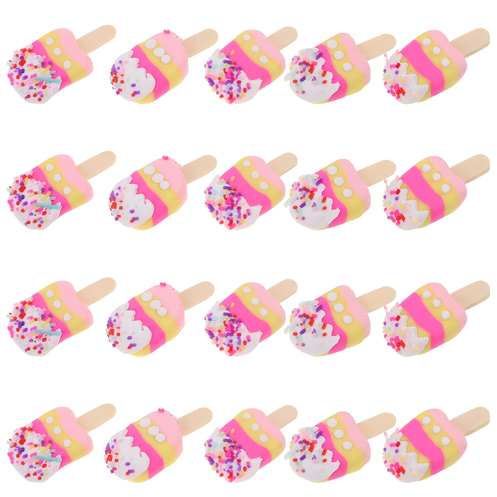 

20 Pcs Hair Accessories Bracelet Charm Beads Cabochon Charms Accessory Supplies Phone Case Flat Back Polymer Clay Cute Child