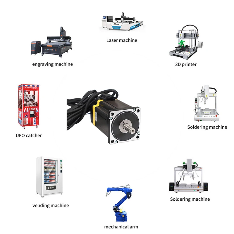 EMTECH High Efficiency Stepper Motor Nema34 86*118mm Closed Hybrid Motor for Laser Cutting Machine