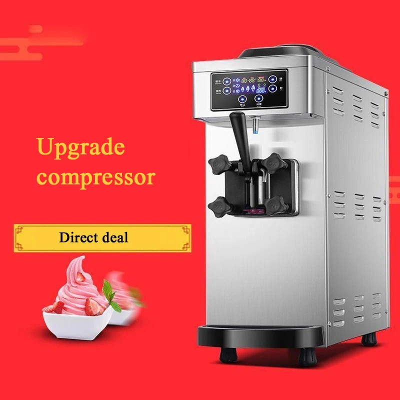 Table Soft Serve Ice Cream Machine Commercial Electric Ice Cream Makers Desktop 3 Flavors Ice Cream Machine 220V 110V