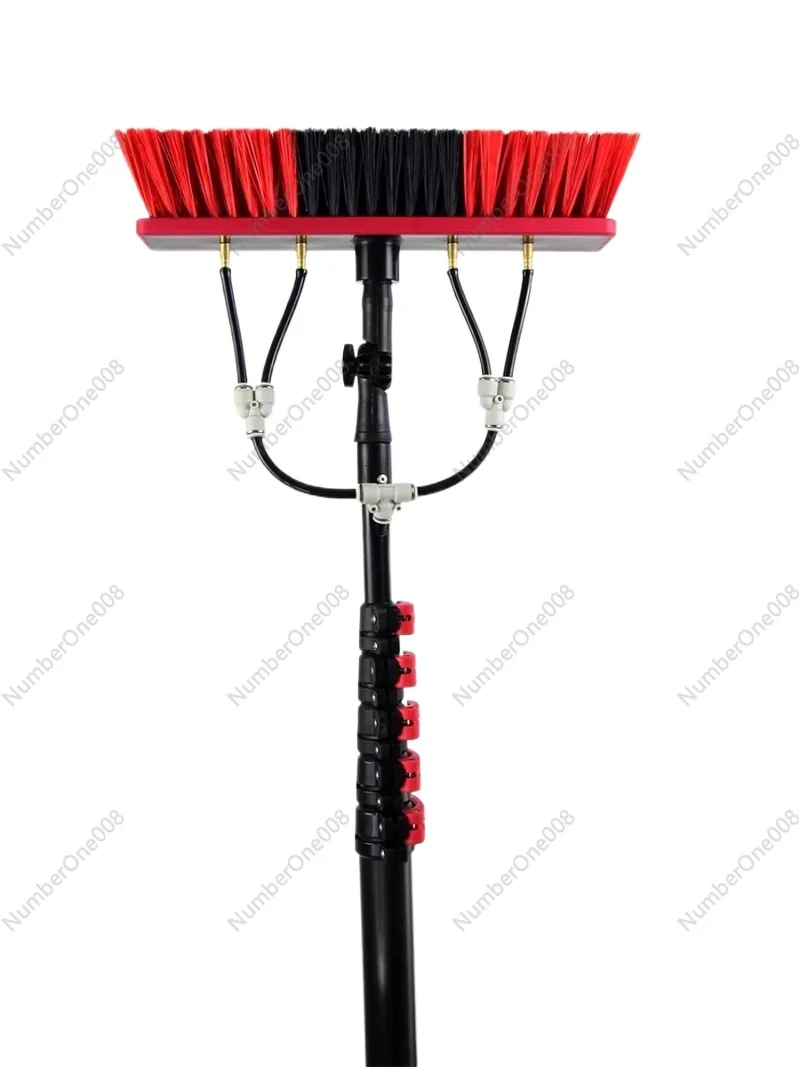 Sends A Window Cleaning Brush, Telescopic Rod Type Photovoltaic Panel Cleaning Brush, Water Spray Brush