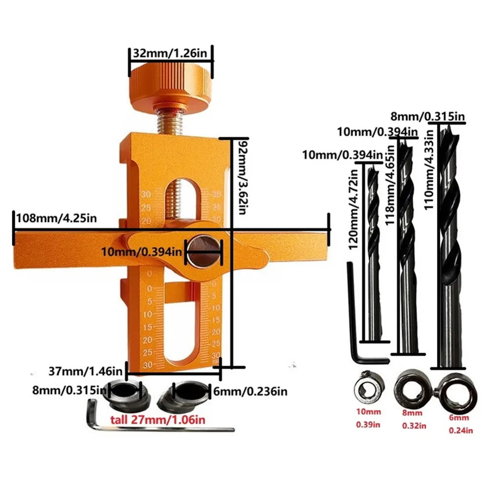 Woodworking Cabinet Door Installation Jig Door Panel Installation Rebounding Device Drilling Tool 2 in 1 Quick Positioning Tool