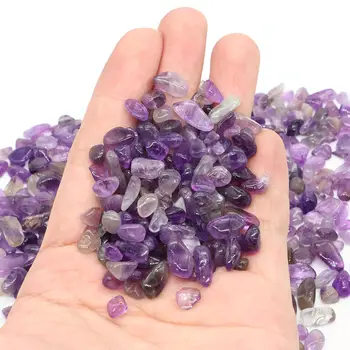 天然混合石英晶體碎石岩石礫石標本魚缸水族箱裝飾天然拋光石和礦石礦物 10 最佳銷售 水晶碎片 - №4