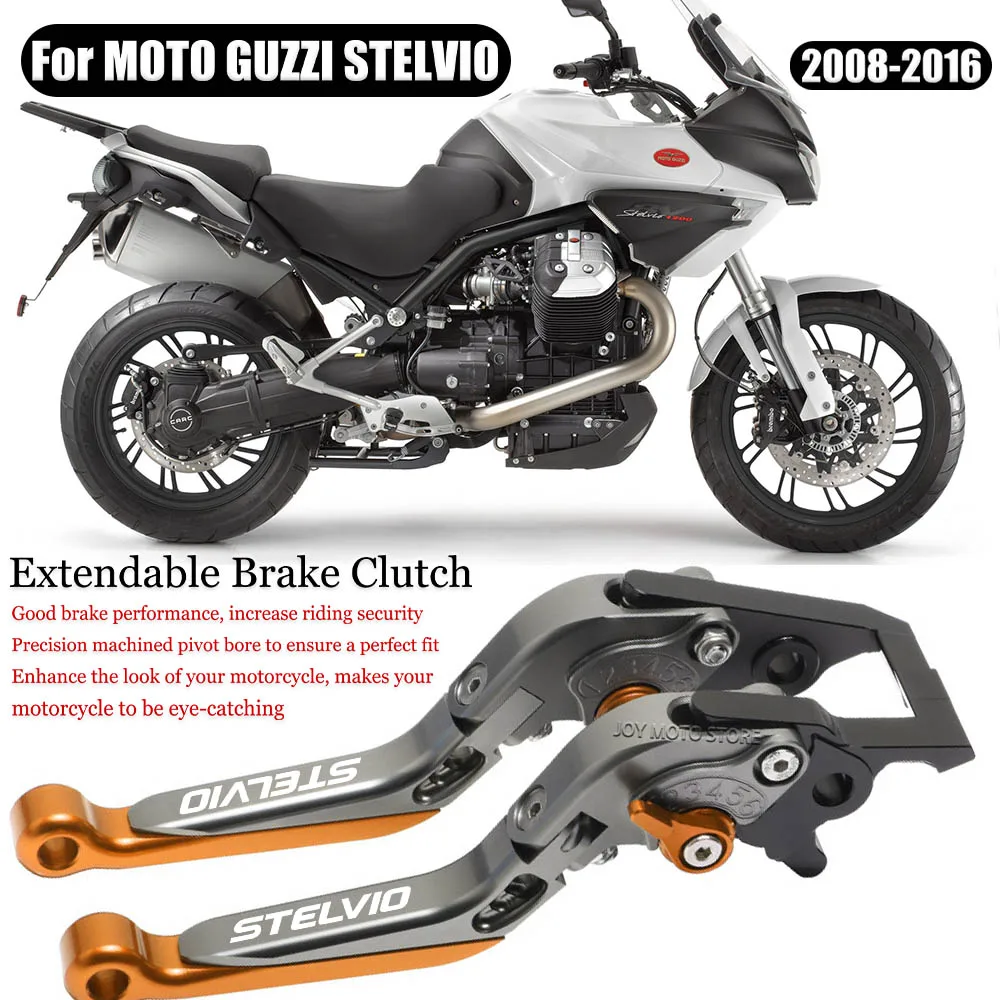 

For Moto Guzzi Stelvio stelvio 2008-2016 Motorcycle Accessories CNC Brake Clutch Levers Adjustable Extendable Handlebar Grips