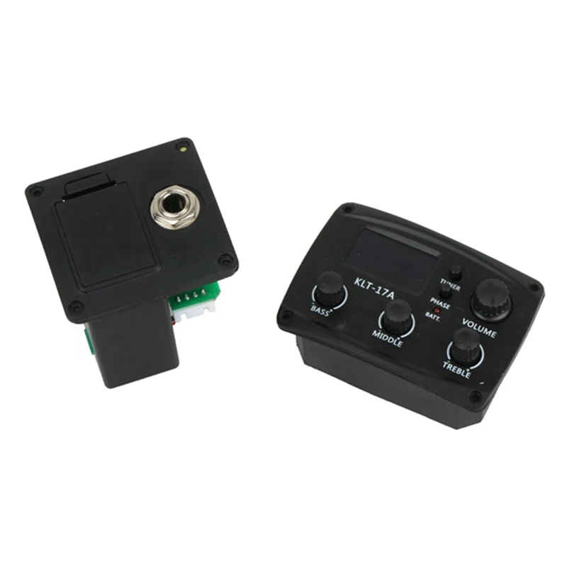 Preamplificador EQ de guitarra acústica AA90 KLT-17A con sintonizador de procedimiento Digital ecualizador EQ de 3 bandas con sintonizador pastilla de guitarra