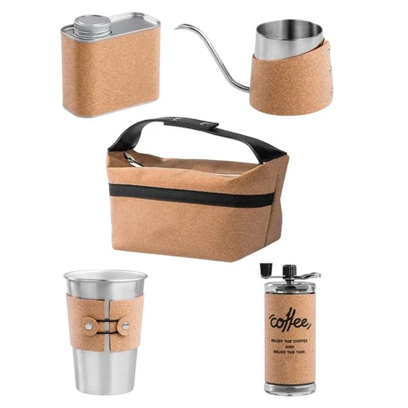 ABRU-Complete Coffee Set-Hand Brew Modern Minimalist Kit Featuring Grinder, Pot, And Gift Box Suitable For Business Events