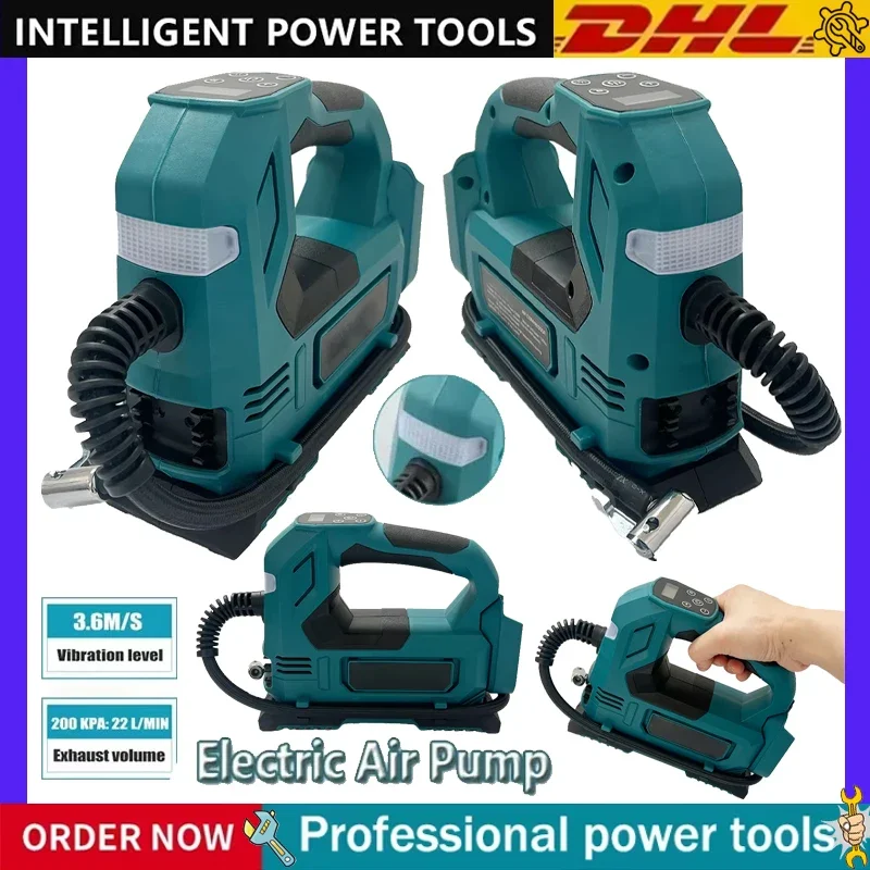 

Портативный беспроводной компрессор для накачки шин Makita 18V, электрический воздушный насос для автомобилей, велосипедов, мячей, ручной воздушный насос.