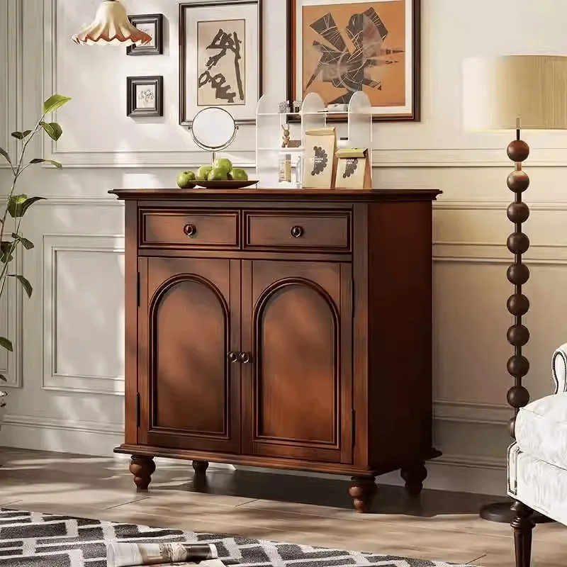 Side cabinet Living room Home kitchen Storage cupboard Wine cabinet Retro foyer Partition locker