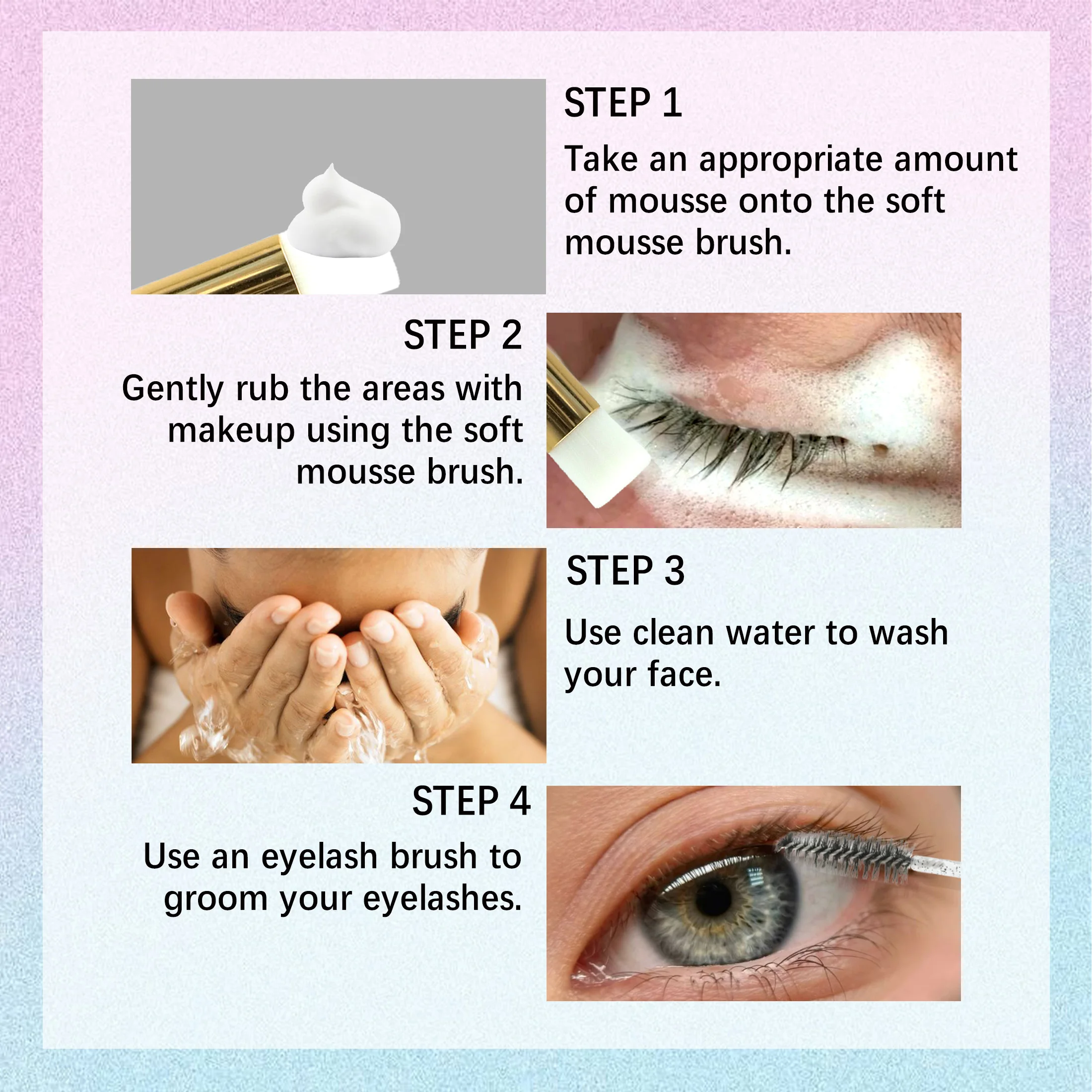 50ml Lanthome Eyelash Extension Shampoo Foam Eyelid Deep Clean Cleanser For Makeup Tools Mascara Remover Glue Salon Home Use