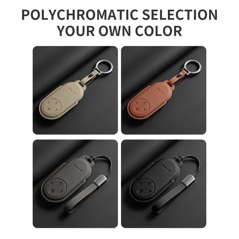 Original Color Car Key Case Cover For HUAWEI Aito M7 M8 M9 Anti-Scratch Durable Auto Remote Keychain Protector Shell Accessories image 3