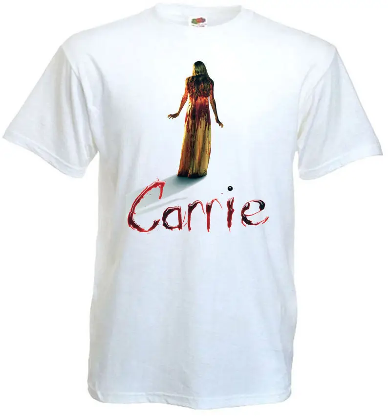 Carrie v.8 T shirt white horror movie poster all sizes S-5XL