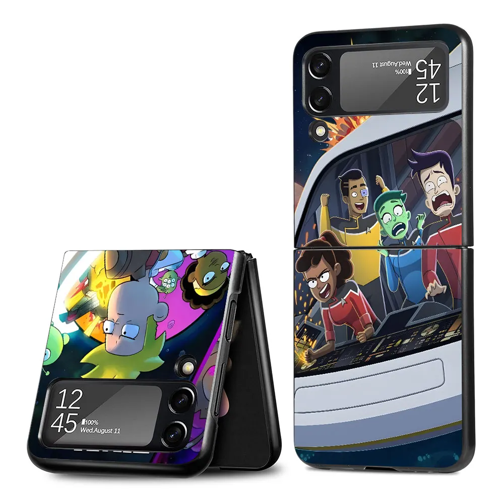 Lower Decks Star Trek Case for Samsung Galaxy Z Flip4 Flip3 5G PC Hard Phone Shell Z Flip 4 3 Black Coque Zflip4 Zflip3 Cover