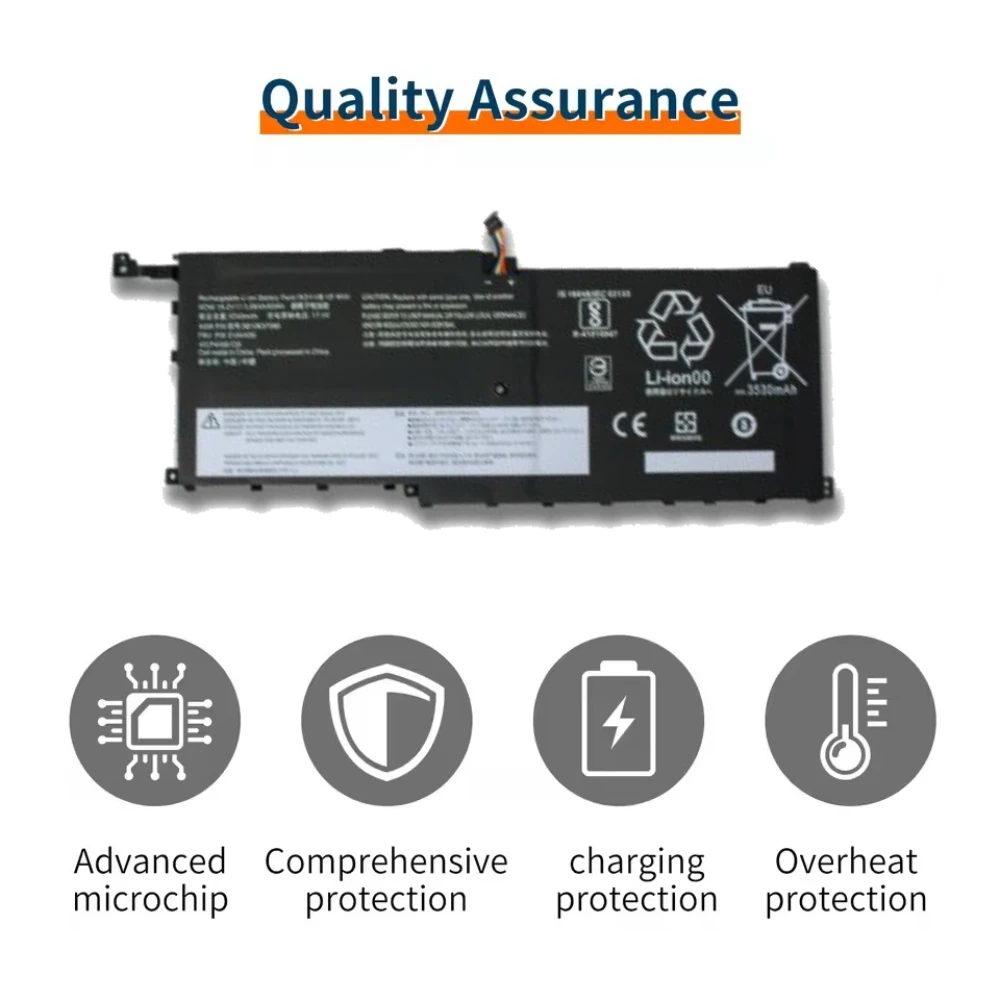 01AV409 00HW028 Laptop Battery 15.2V 3.68Ah 56Wh Replacement Li-ion for Lenovo ThinkPad X1 Carbon 4th Gen X1 Yoga 1st 2nd