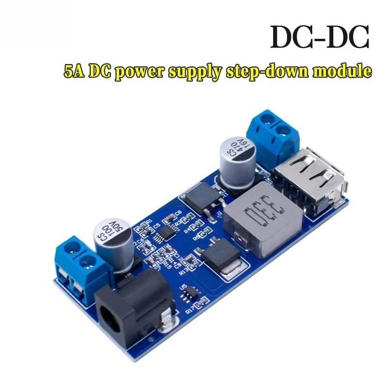 DC-DC 24V/12V To 5V 5A Step Down Power Supply Buck Converter Replace LM2596S Adjustable USB Step-down Charging Module For Phone