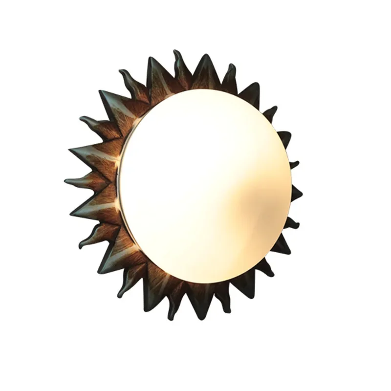 roman glass ceiling lamp glass shade lamping porch foyer bedroom loft mediterranean Europe Roman Sun FLUSHMOUNT lamp
