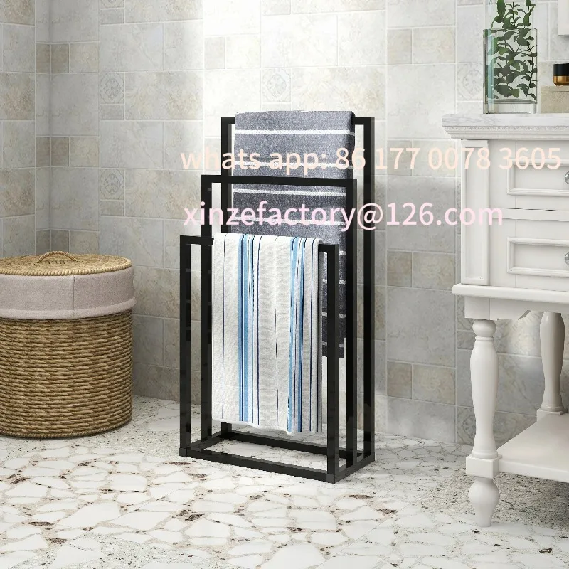 Customizable Bathroom towels Holder 3 Levels Wider towels dryer Outdoor stand Freestanding towels Holder