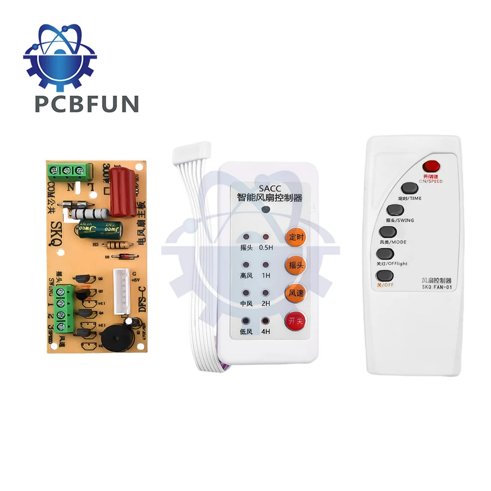 Ceiling Fan Remote Control Module Kit Universal and Compact Size Fan Speeds and Timings Control Light on/Off