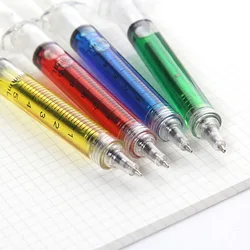 4PCS Liquid Novelty Syringe Ballpoint Pen Syringe Ballpoint Pen Child Gift