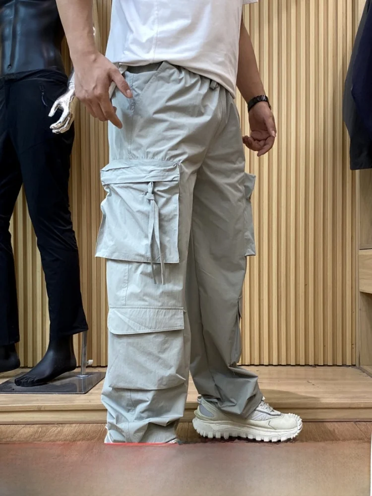 

Men's Summer Lightweight Casual Pants Loose Fit Breathable Quick Dry Outdoor Tactical Multi Pocket Functional Workwear Style