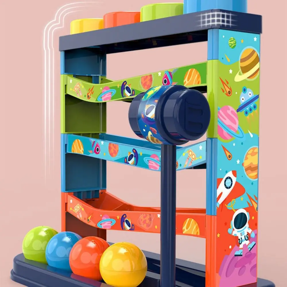 Jouet de rampe à boule roulante coulissante en plastique, jouet interactif à empiler, piste colorée à 5 couches, éducation précoce Montessori