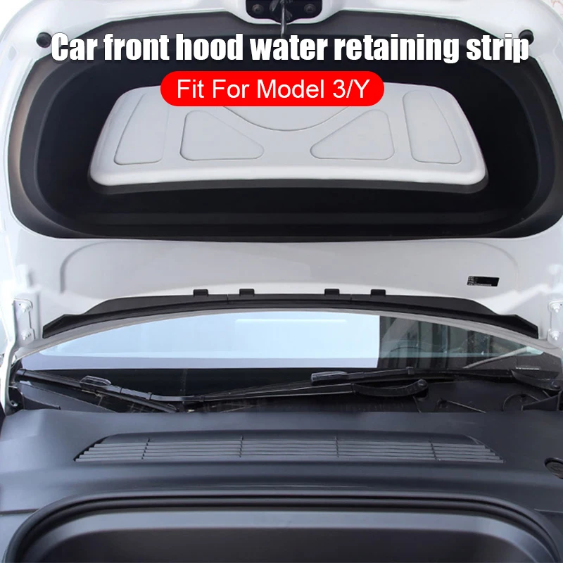 For Tesla Model 3 Model Y Front Chassis Cover Waterproof Rainproof  Auto Water Strip Protection 22-2023 Modification Accessories
