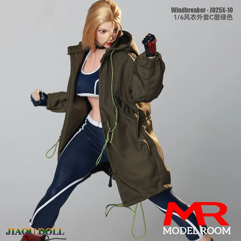 JO25X-10 1/6 مقياس أنثى ذكر هوديي سستة مصدات الرياح معطف فضفاض الملابس نموذج صالح 12 ''الجندي عمل الشكل الجسم الدمى