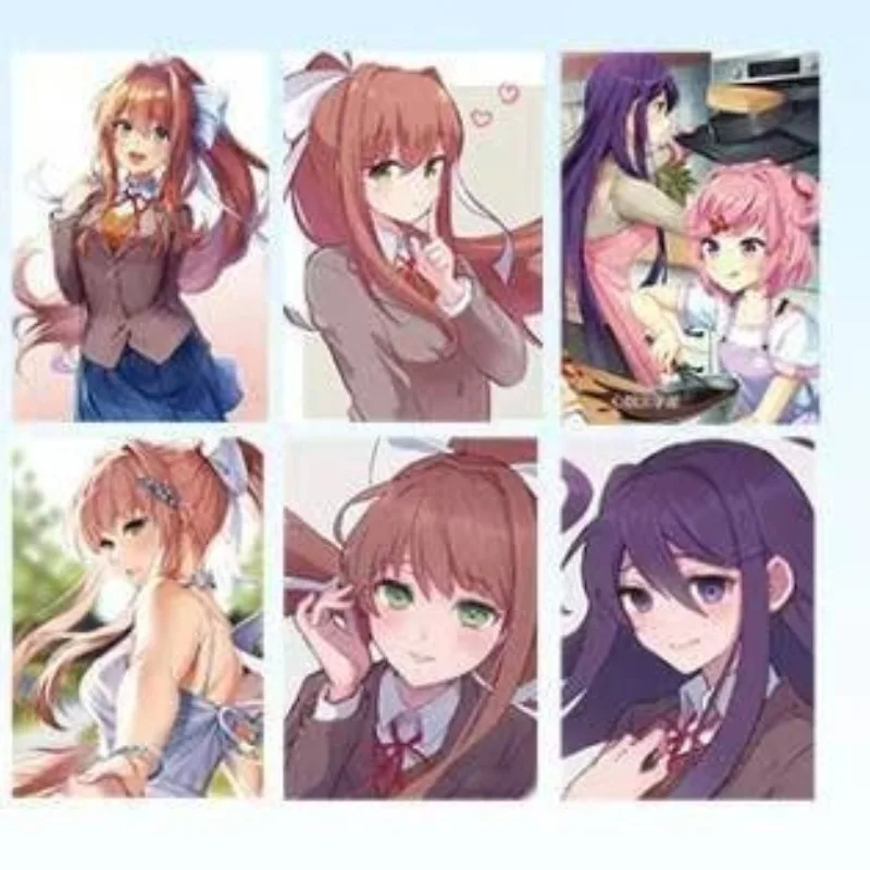 55-teiliges Set des beliebten Spiels Doki Doki Literature Club! Serie Spielkarten Cartoon Niedliche Charaktere Kreativität HD-Druck LOMO-Karten Fangeschenk – Detail 5