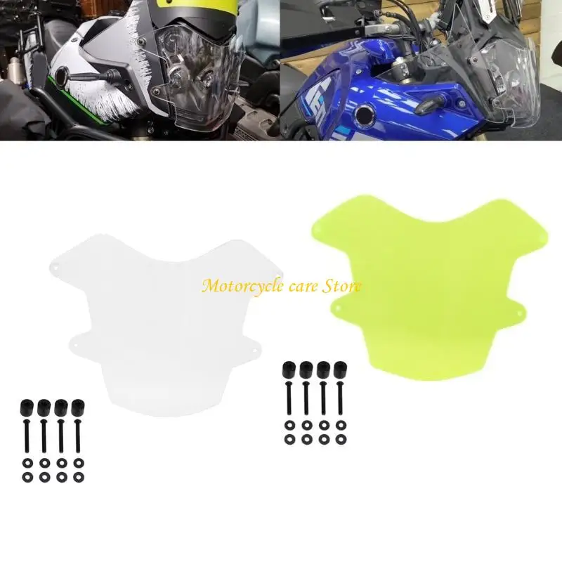 U75F Motorcycle Flipable Headlight Protector Acrylic Guard For Tenere 700 (2019 -)