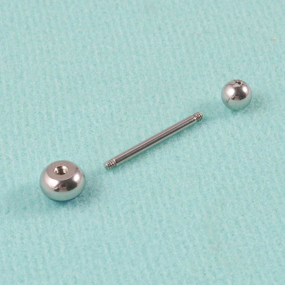 1PC Anti-Allergy Surgical Steel Tongue Rings For Women Charming Opal Stone Tongue Barbells Piercing Body Jewelry 14g