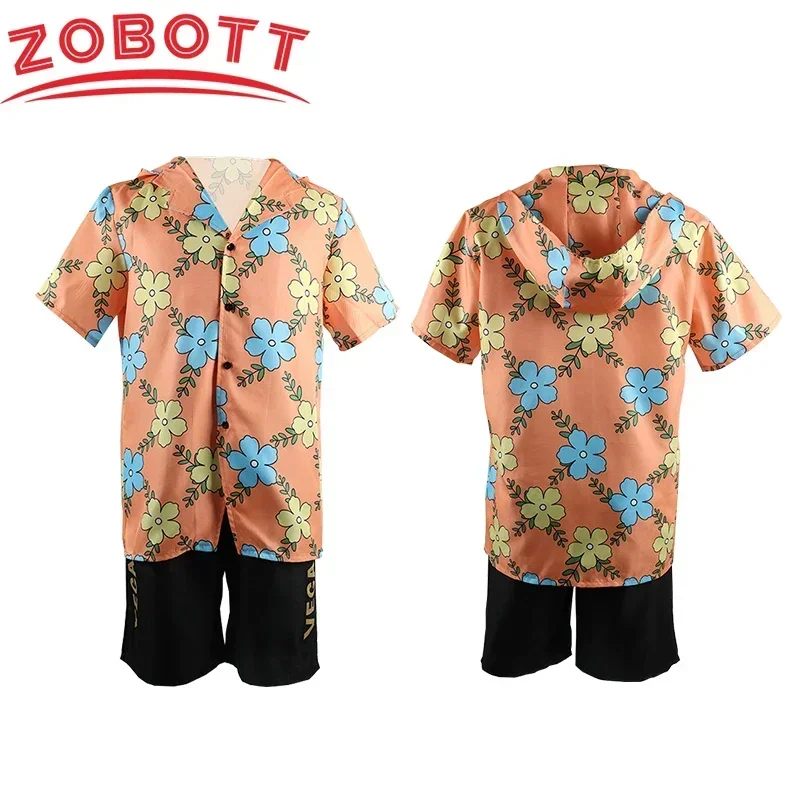 

Anime Egghead Island Disguise Sanji Cosplay Costume One Cos Piece Fantasy Tops Pants Outfit Men Male Halloween Roleplay Suit