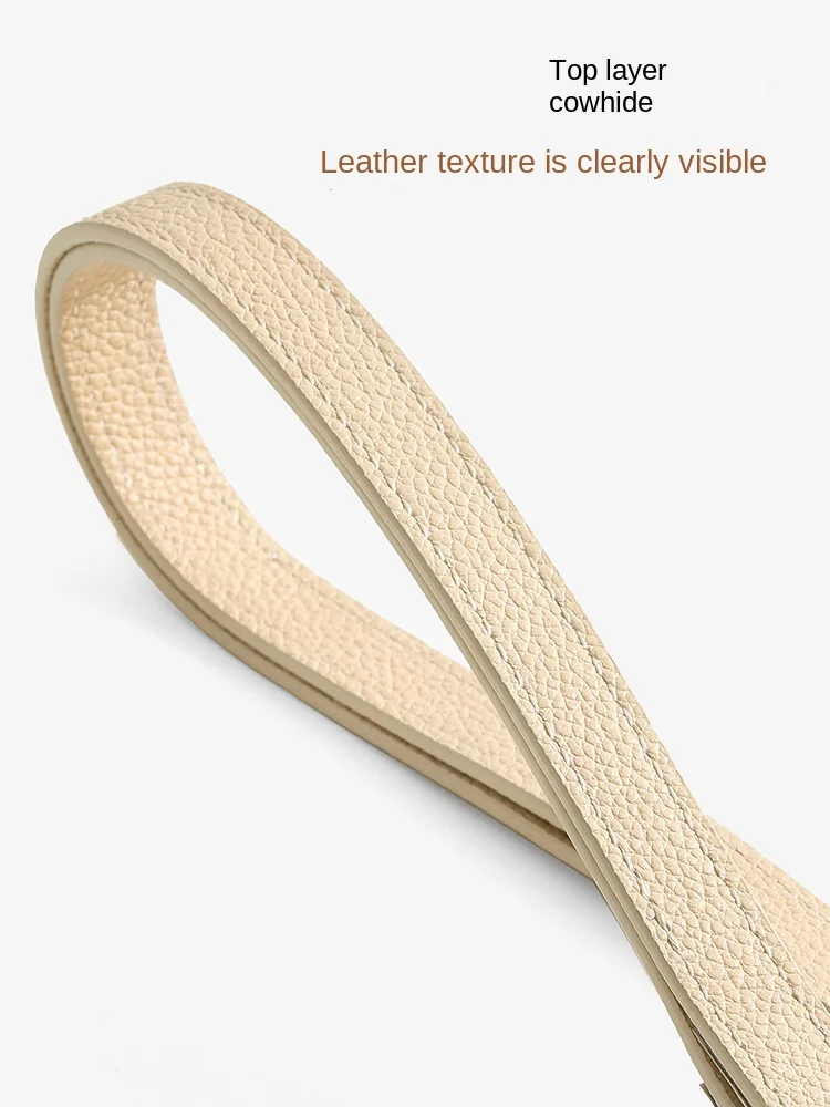 Width Leather Shoulder Strap Cow Leather Beige Color Change  Bucket Bag Crossbody Single Shoulder Women Bag Strap